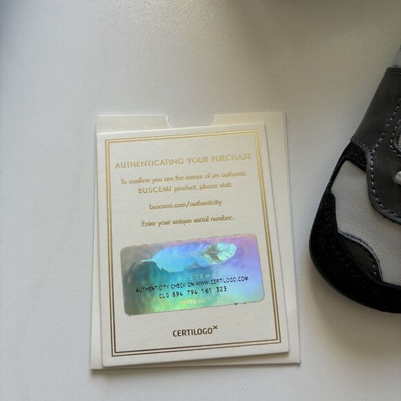 Buscemi Ventura Baby Grey Trio Sneakers US 6-12 Months Infant Leather Shoe - Picture 9 of 10